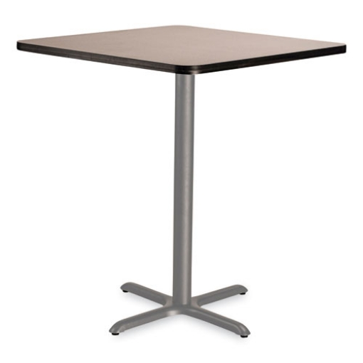 Picture of Cafe Table, 36w x 36d x 42h, Square Top/X-Base, Gray Nebula Top, Gray Base, Ships in 7-10 Business Days