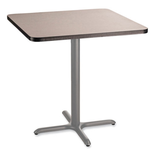 Picture of Cafe Table, 36w x 36d x 36h, Square Top/X-Base, Gray Nebula Top, Gray Base, Ships in 7-10 Business Days