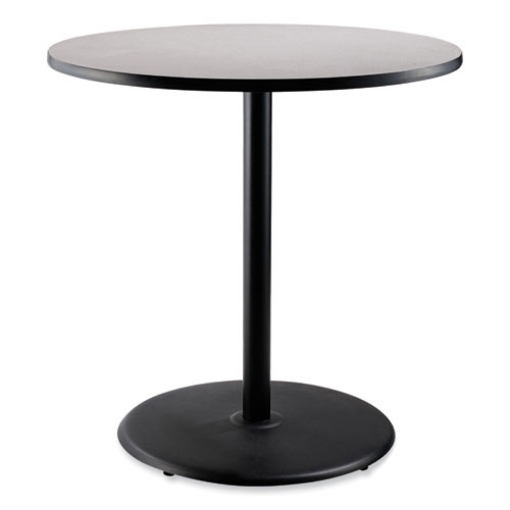 Picture of Cafe Table, 36" Diameter x 42h, Round Top/Base, Gray Nebula Top, Black Base, Ships in 7-10 Business Days