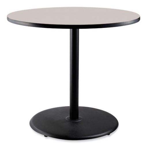 Picture of Cafe Table, 36" Diameter x 36h, Round Top/Base, Gray Neubula Top, Black Base, Ships in 7-10 Business Days