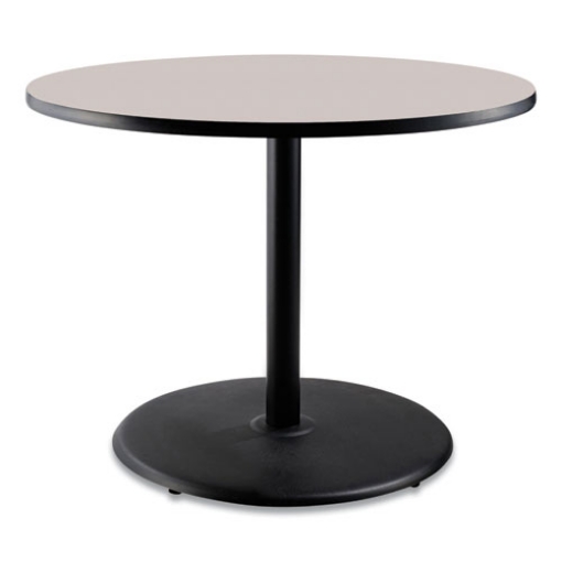 Picture of Cafe Table, 36" Diameter x 30h, Round Top/Base, Gray Nebula Top, Black Base, Ships in 7-10 Business Days