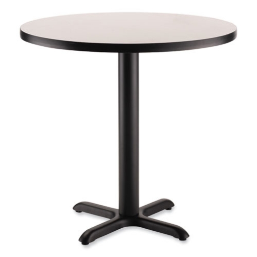 Picture of Cafe Table, 36" Diameter x 30h, Round Top/X-Base, Gray Nebula, Black Base, Ships in 7-10 Business Days