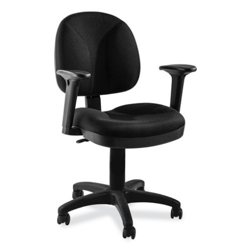 Picture of Comfort Task Chair with Arms, Supports Up to 300lb, 19" to 23" Seat Height, Black Seat/Back, Black/Base,Ships in 1-3 Bus Days