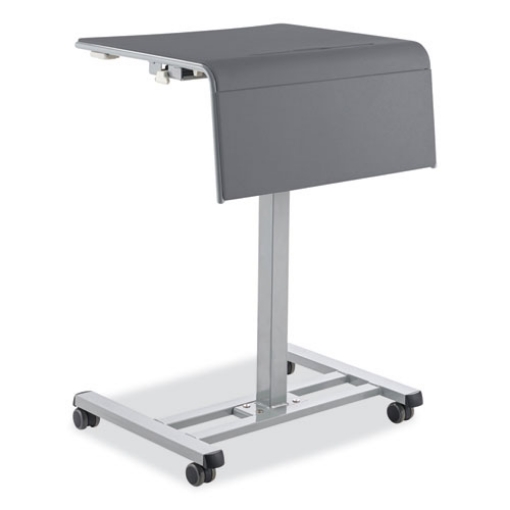 Picture of Sit-Stand Student Desk Pro, 23.5" x 19.5" x 28.5" to 41.75",  Charcoal Gray, Ships in 1-3 Business Days