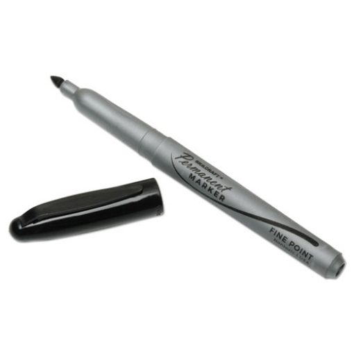 Picture of 7520000433408 Skilcraft Fine Point Permanent Marker, Fine Bullet Tip, Black, Dozen