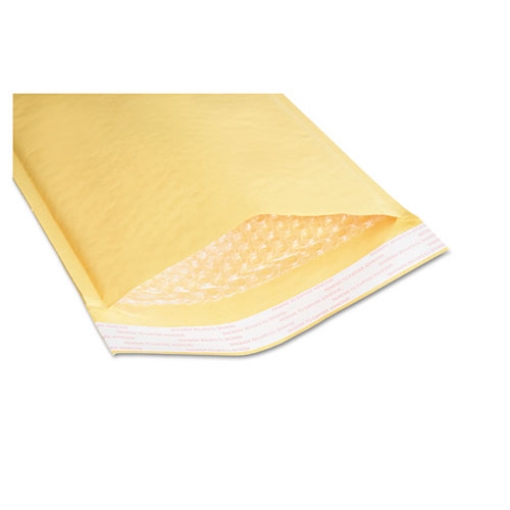 Picture of 8105001179860 SKILCRAFT Sealed Air Jiffylite Mailer, #0, Bubble Cushion, Self-Adhesive Closure, 6 x 10, Gold Kraft, 200/Pack