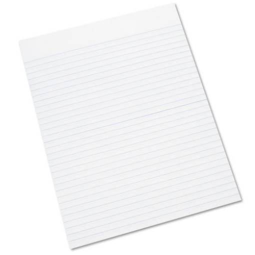 Picture of 7530011245660 Skilcraft Writing Pad, Wide/legal Rule, 100 White 8.5 X 11 Sheets, Dozen