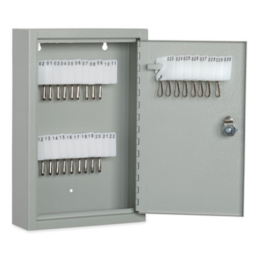 Picture of 7125001328973 SKILCRAFT Locking Key Cabinet, 70-Key, Steel, Gray, 14 x 3.25 x 17.25