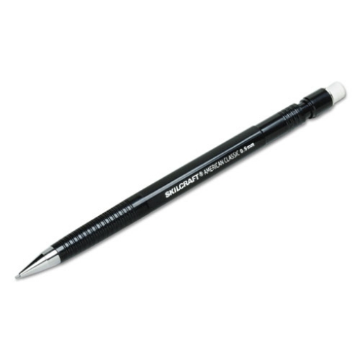 Picture of 7520001615664 SKILCRAFT American Classic Mechanical Pencil, 0.9 mm, F (#2.5), Black Lead, Black Barrel, Dozen