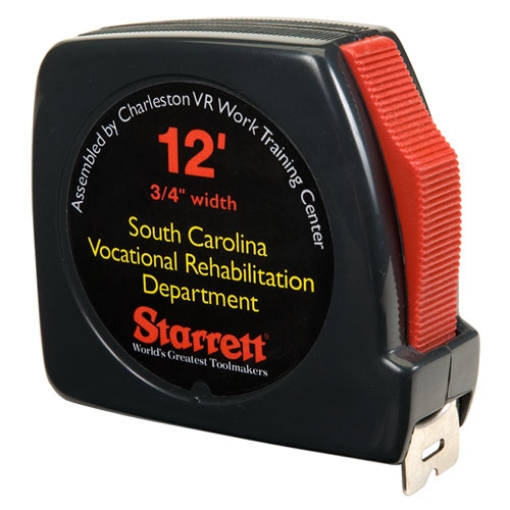 Picture of 5210001824797, SKILCRAFT Tape Measure, 0.75" x 12 ft Power Return and Belt Clip, Steel