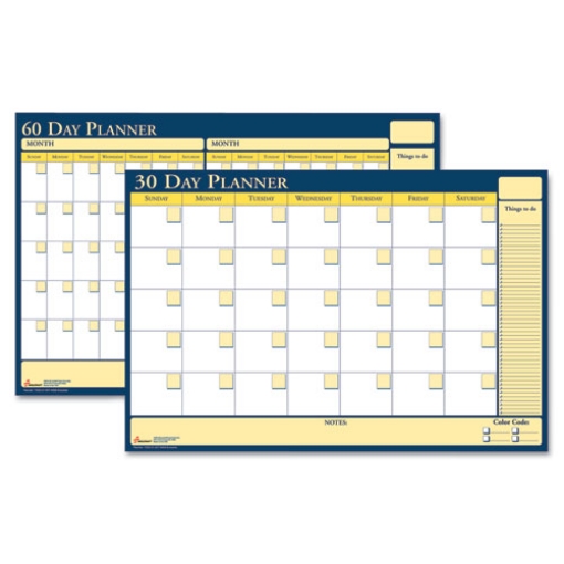 Picture of 7520012074058 Skilcraft 30-Day/60-Day Reversible/erasable Flexible Planner, 36 X 24, White/yellow/blue Sheets, Undated