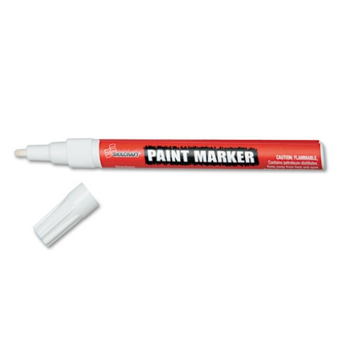 Picture of 7520012074159 Skilcraft Paint Marker, Fine Bullet Tip, White, Dozen