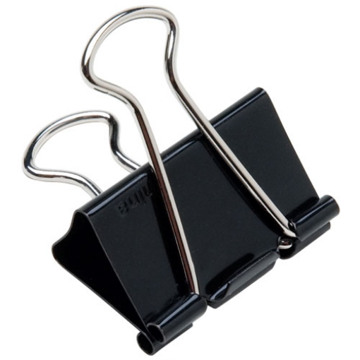 Picture of Nsn2236807 Skilcraft Binder Clip, Medium, Black/silver, Dozen