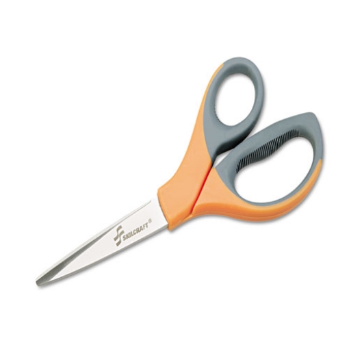 Picture of 5110012414373 Skilcraft Scissors, 8.25" Long, 3.63" Cut Length, Orange/gray Straight Handle