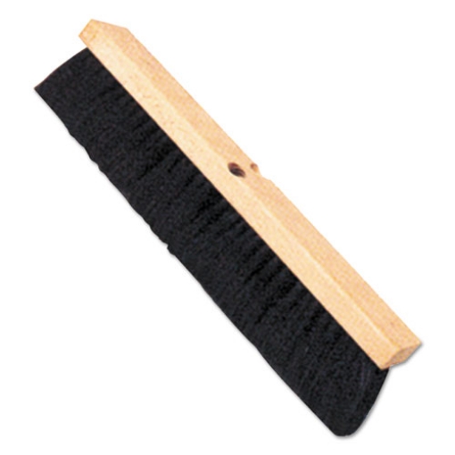 Picture of 7920002433407, SKILCRAFT Floor Sweeping Brush, Black Tampico/Polyester Bristles, 18" Brush, Wood Handle