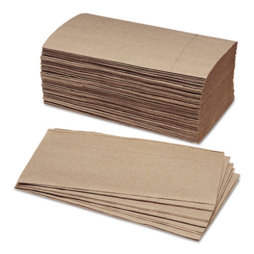 Picture of 8540002627178, SKILCRAFT, Folded Paper Towels, 1-Ply, 9.25 x 5.38, Kraft, 250/Bundle, 16 Bundles/Box