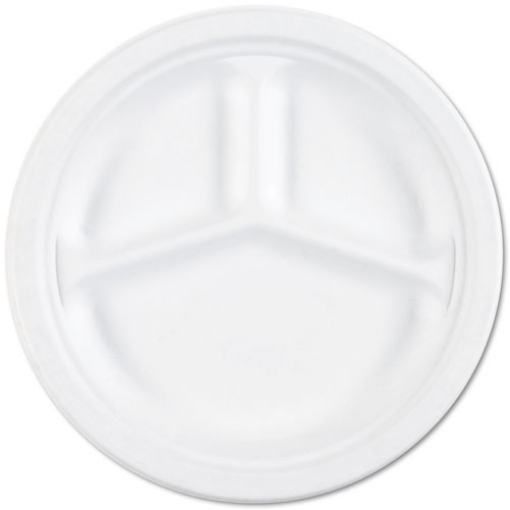Picture of 7350012636700, Skilcraft, Waterproof Paper Plates, 10.25" Dia, 0.88" Deep, White, 500/box
