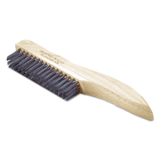 Picture of 7920002691259, SKILCRAFT Stainless Steel Brush, Stainless Steel Bristles, 10.5" Brush, 10.5" Tan Plastic Handle