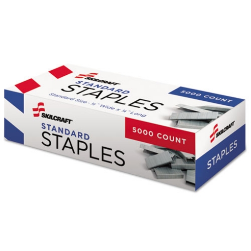 Picture of 7510002729662 Skilcraft Staples, 0.5" Crown, Steel, 5,000/box