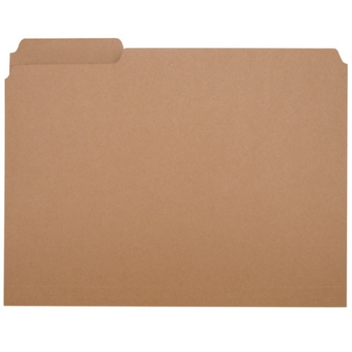 Picture of 7530002815939 SKILCRAFT Medium File Folder, 1/3-Cut Tabs: Assorted, Letter Size, 0.75" Expansion, Brown, 100/Box