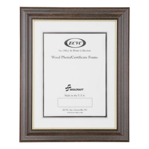 Picture of 7105012820631 SKILCRAFT Style C Photo Frame, Wood, 8.5 x 11, Walnut Stain