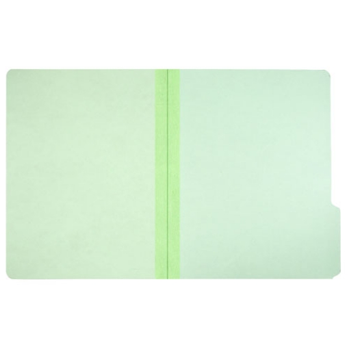 Picture of 7530002868570 SKILCRAFT Pressboard File Folder, 1/3-Cut Tabs: Assorted, Letter Size, 1" Expansion, Light Green, 100/Box