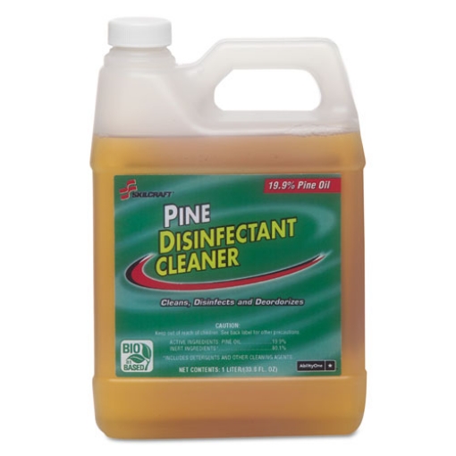 Picture of 6840013424143, Skilcraft, Pine Disinfectant Cleaner, 19.9% Pine Oil, 1,000ml, 24 Bottles/box