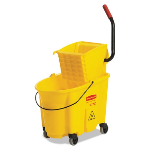 Picture of 7920013433776, Skilcraft, Combination Wet Mop Bucket And Wringer, 35 Qt, Yellow