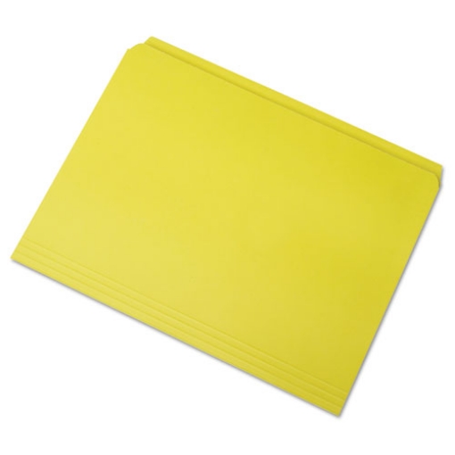 Picture of 7530013649486 SKILCRAFT Straight Cut File Folder, Straight Tabs, Letter Size, Yellow, 100/Box