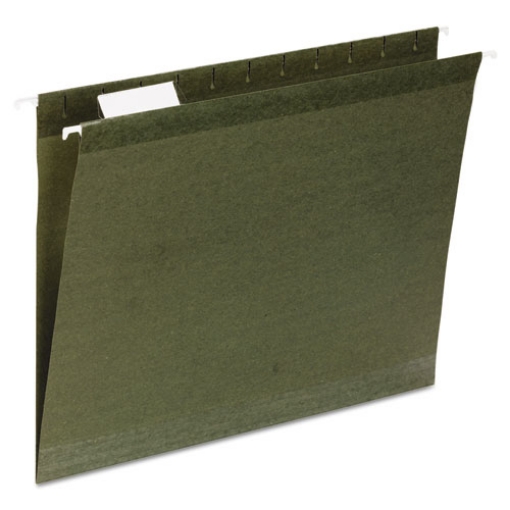 Picture of 7530013649497 SKILCRAFT Hanging File Folder, Letter Size, 1/3-Cut Tabs, Green, 25/Box