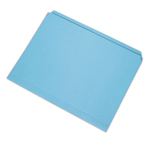 Picture of 7530013649502 SKILCRAFT Straight Cut File Folder, Straight Tabs, Letter Size, Blue, 100/Box