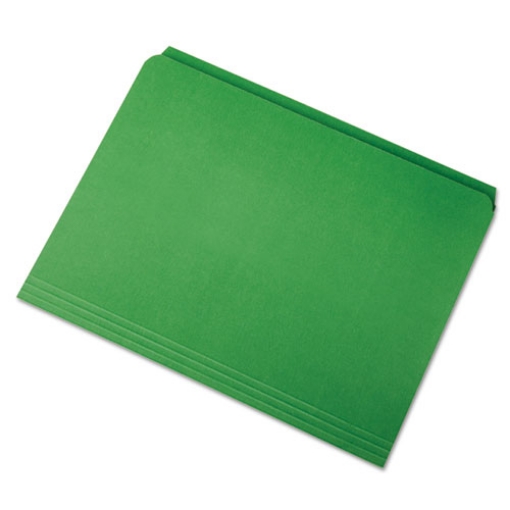 Picture of 7530013649505 SKILCRAFT Straight Cut File Folder, Straight Tabs, Letter Size, Green, 100/Box