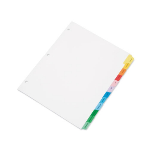 Picture of 7530013683490 Skilcraft Multiple Index Sheets, 12-Tab, Jan. To Dec., 11 X 8.5, White, 1 Set