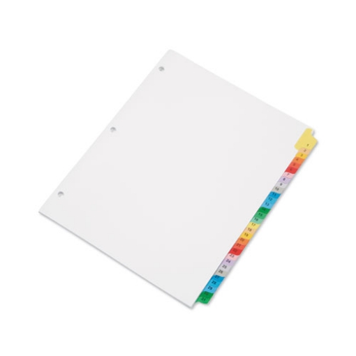 Picture of 7530013683493 Skilcraft Multiple Index Sheets, 31-Tab, 1 To 31, 11 X 8.5, White, 1 Set