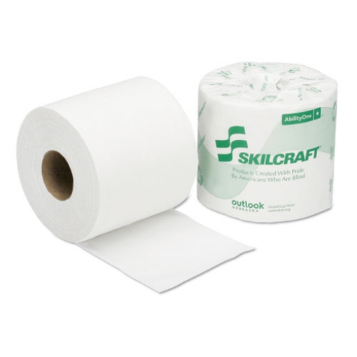 Picture of 8540013800690, SKILCRAFT Toilet Tissue, Septic Safe, 2-Ply, White, 550 Sheets/Roll, 80 Rolls/Box