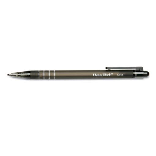 Picture of 7520014220314 Skilcraft Clean Click Ballpoint Pen, Retractable, Medium 1 Mm, Black Ink, Black Barrel, Dozen