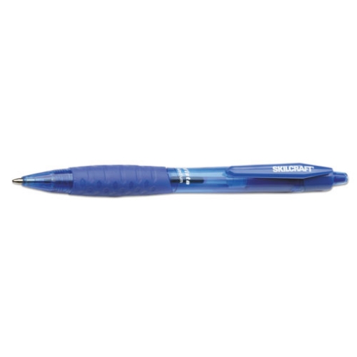 Picture of 7520014457223 Skilcraft Vista Ballpoint Pen, Retractable, Medium 1 Mm, Blue Ink, Translucent Blue Barrel, Dozen