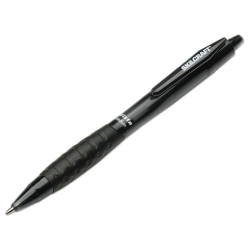 Picture of 7520014457225 Skilcraft Vista Ballpoint Pen, Retractable, Medium 1 Mm, Black Ink, Smoke Barrel, Dozen