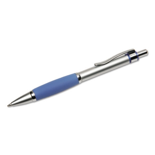 Picture of 7520014457230 Skilcraft Precision 305 Ballpoint Pen, Retractable, Medium 1 Mm, Blue Ink, Silver Barrel, Dozen