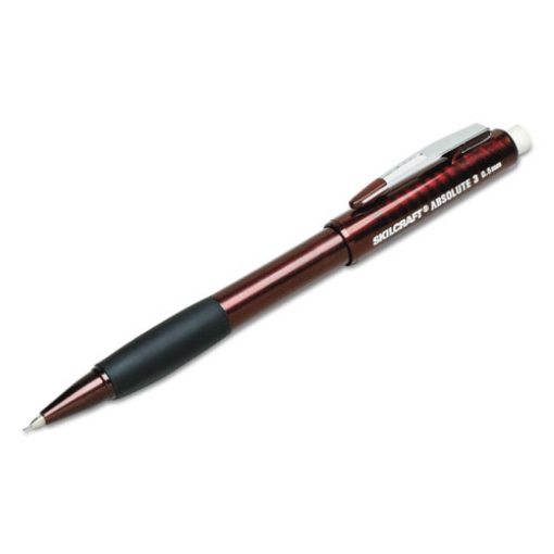 Picture of 7520014512267 SKILCRAFT Dual Action Cushion Grip Mechanical Pencil, 0.5mm, F (#2.5), Black Lead, Burgundy Barrel, 6/Pack