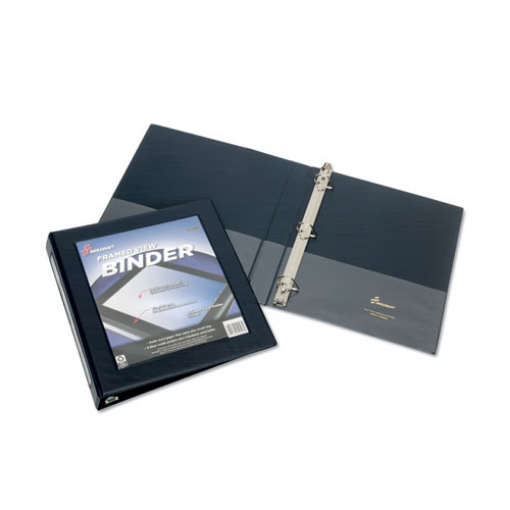 Picture of 7510014621383 Skilcraft Framed Slant-D Ring View Binder, 3 Rings, 0.5" Capacity, 11 X 8.5, Navy Blue