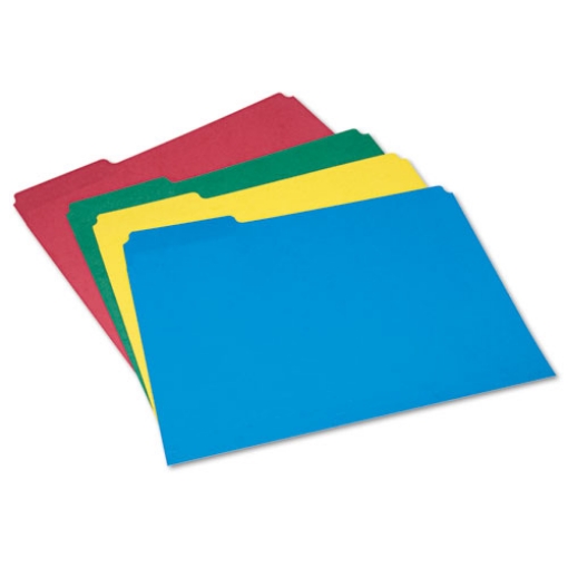 Picture of 7530014840006 SKILCRAFT Color File Folder Set, 1/3-Cut Tabs: Assorted, Letter Size, 0.75" Expansion, Assorted Colors, 24/Pack