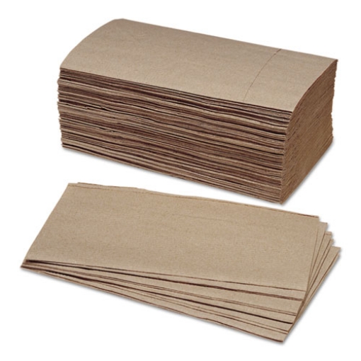 Picture of 8540014940911, SKILCRAFT, Folded Paper Towels, 1-Ply, 9.25 x 10.75, Kraft, 250/Bundle, 16 Bundles/Box