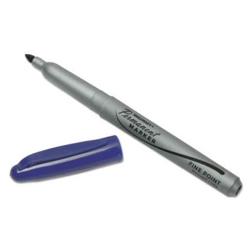 Picture of 7520015114319 Skilcraft Fine Point Permanent Marker, Fine Bullet Tip, Blue, Dozen