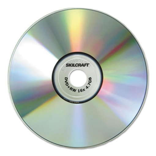 Picture of 7045015155373, Skilcraft Branded Attribute Media Disks, Dvd+rw, 4.7 Gb, 4x, Spindle, Silver, 25/pack