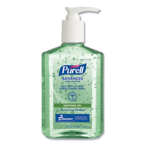 Picture of 8520015223887, Purell Liquid Hand Sanitizer With Aloe, 12 Oz, Pump Bottle, 12/box