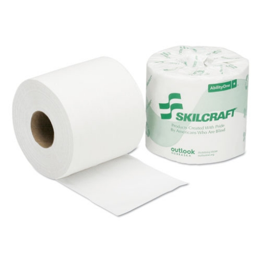 Picture of 8540015547678, SKILCRAFT Toilet Tissue, Septic Safe, 2-Ply, White, 550 Sheets/Roll, 40 Rolls/Box