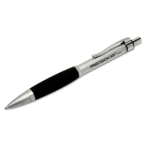 Picture of 7520015654875 Skilcraft Precision 305 Metal Barrel Mechanical Pencil, 0.5 Mm, Black Lead, Silver Barrel, 6/pack