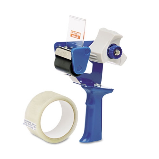 Picture of 7520015664139 Skilcraft Retractable Blade Tape Dispenser With One Roll Of Tape, 3" Core, For Rolls Up To 2" X 30 Yds, Blue