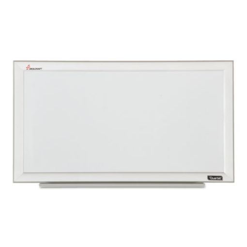 Picture of 7110015680407 SKILCRAFT Quartet Cubicle Magnetic Dry Erase Board, 24 x 13, White Surface, Silver Aluminum Frame